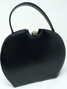 Vintage Caprise Dark Blue Leather Handbag